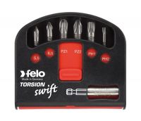 Набор бит PH Torsion с держателем бит в кейсе Swift, 7 шт FELO 02060406