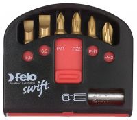 Набор бит Tx TiN с держателем бит в кейсе Swift, 7 шт FELO 020 604 76