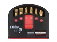Набор бит PZ/Tx TiN с держателем бит в кейсе Swift, 7 шт FELO 020 605 76