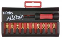 Набор бит PZ/Tx TiN с держателем бит Star в кейсе, 11 шт Felo 02090276